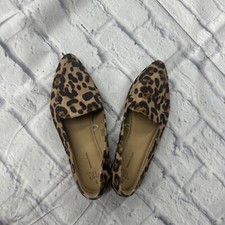 Leopard Print Flats Shoe Womens Size 9 Time and Tru with Memory Foam Cheetah