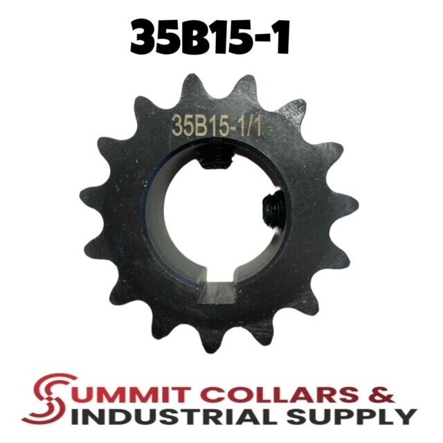 Uxcell #35 Chain Roller Sprocket B Type, 1" Bore 15 Tooth Single Strand