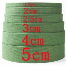 Canvas Army Green Strap Cotton for Bag Straps Clothes Fabric Accessory 10m Craft