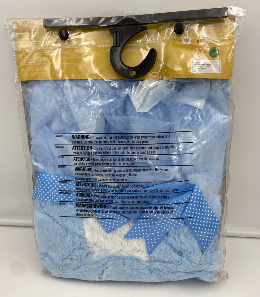 Bebé Oso Azul Halloween Disfraz Niños Pequeños 1-2 Años 3 Piezas Nuevo Foto 2 de 4