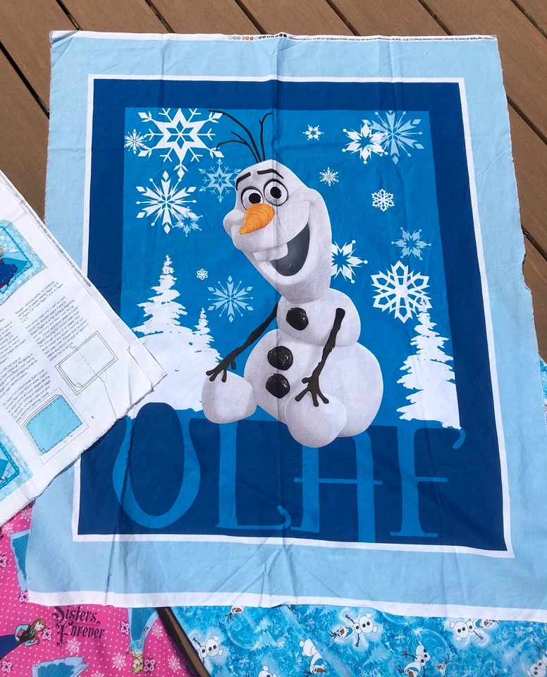 Disney's Frozen ткани лот сестры навсегда выброшенный Олаф панель книга 5 ярдов пружины - Изображение 4 из 4