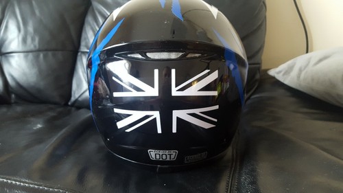 UNION JACK FLAG STICKER DECAL HELMET MOTORCYCLE WHITE COLOURS 120MM X 80MM LOOK - Picture 4 of 4
