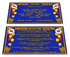 Williams Funhouse Pinball Custom Apron Instruction Cards