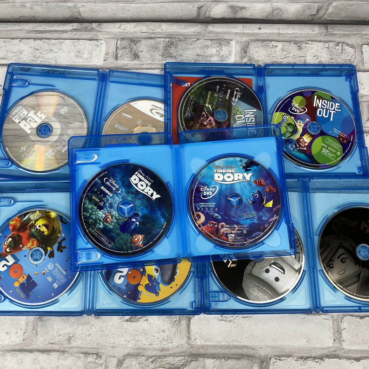Lot of 5 Animated Blu Ray Inside Out Lego Movie Rio 2 Finding Dory