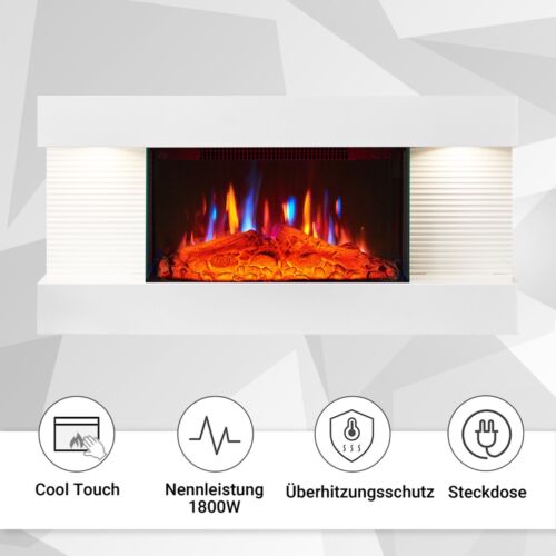 RETOURE Balderia Elektrokamin Ida | Elektro Wandkamin mit 3D-Flammeneffekt - Bild 3 von 11