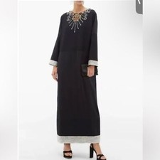 Gucci black wool-crepe gown