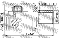 NPW-ME-044 NTY Gelenksatz, Antriebswelle FüR MERCEDES-BENZ