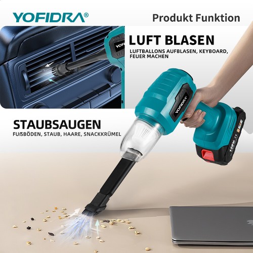 Kabellos Handstaubsauger Mini Staubsauger Akkusauge Auto Haus Für 18VMakita Akku - Bild 6 von 12