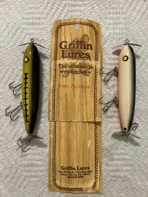 Vintage Griffin Lures Wood Bass Agitator Lot (2) | eBay Vintage Griffin Lures Wood Bass Agitator Lot (2) | eBay