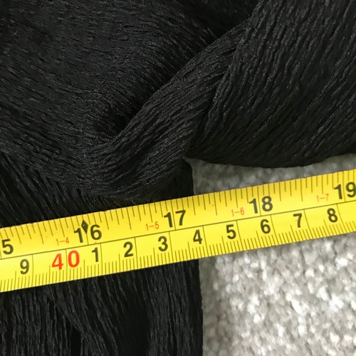 Very Black Top UK 12 Off Shoulder Long Sleeve Crinkle Crepe Elastic Waist - Picture 10 of 10