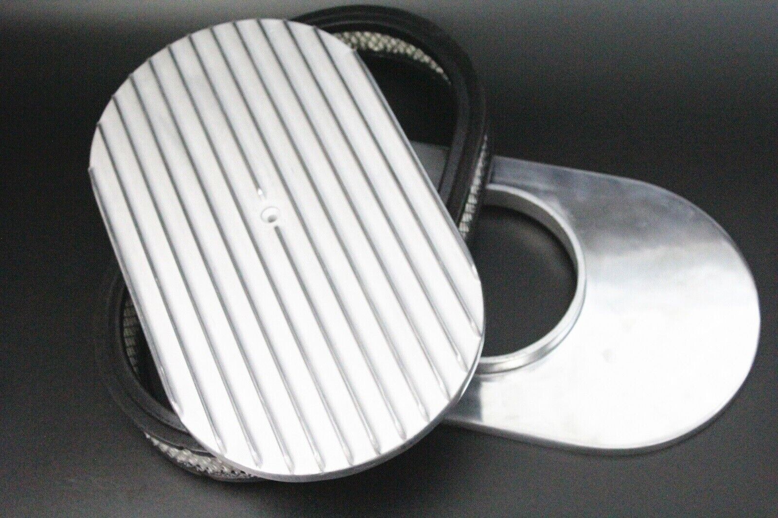 5886 SBC Short Retro Finned Valve Cover &Air Cleaner &Timing Cover