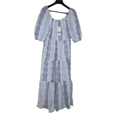 Zara Maxi Dress S Lace Country Floral Perforated Western Barn Boho