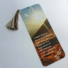 Radiant Sunset Bookmark, Inspirational Quote Lamination Is Available