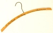 Vintage Hotel Vancouver Wooden Coat Hanger Montreal Aeroport Hilton Elizabeth