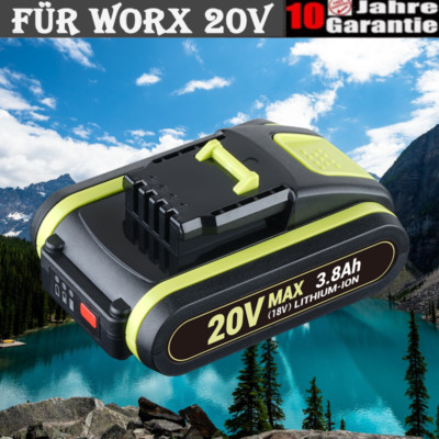Akku für Worx 20V 3,8Ah Li-Ionen Power WA3551 WX390 WG549 WG259 WX166 WX523