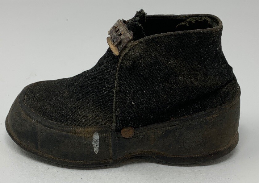 1930's Black Rubber Boots w/Metal Buckles Galoshes To… - Gem