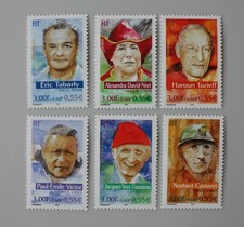 France 2000 3342 à 3347 neuf luxe ** personnages célèbres les grands aventuriers