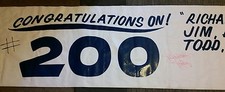 Richard Kyle Petty buddy todd signed NASCAR RACE USED #43 200 WIN BANNER 1984 