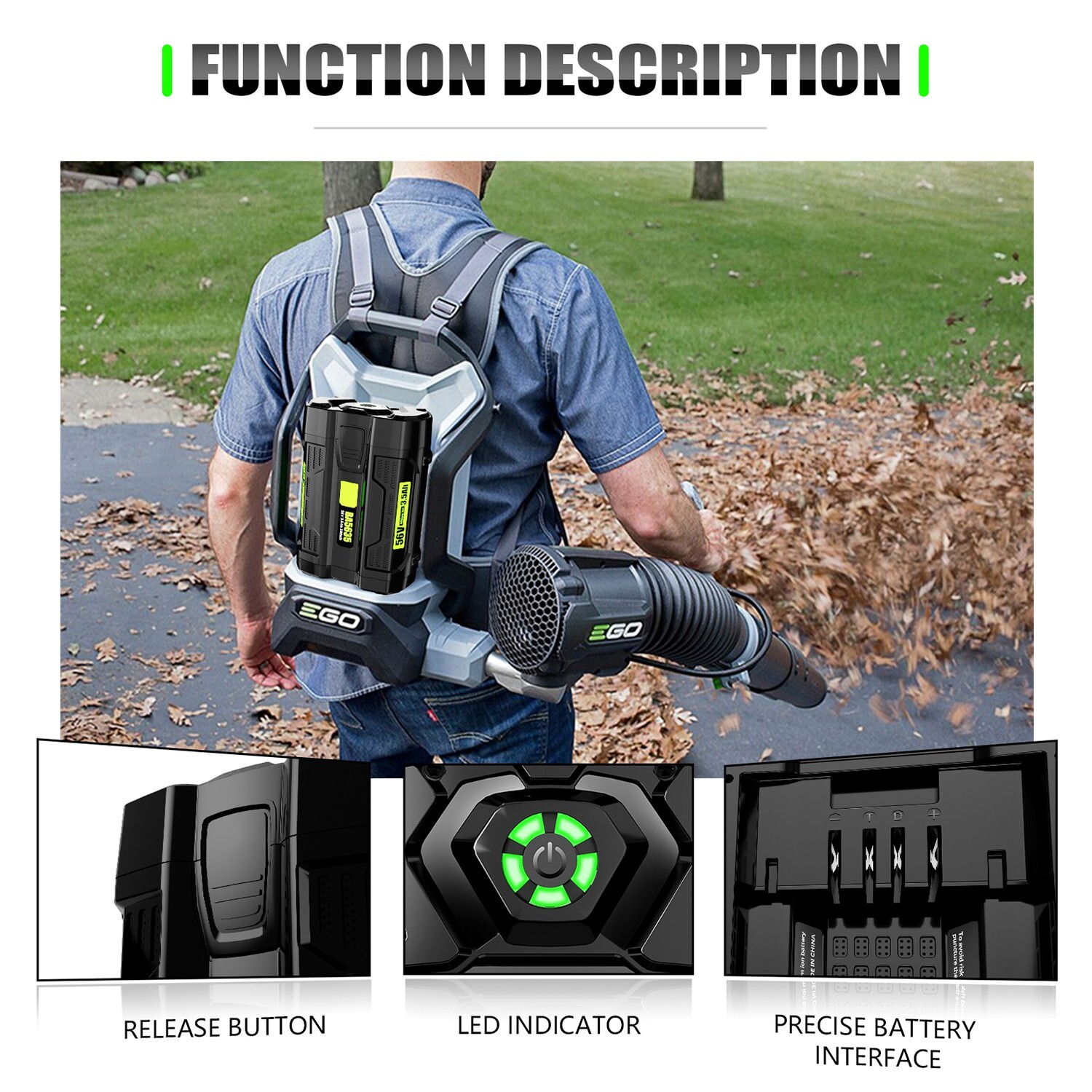 2x 3.5Ah Lithium Battery For EGO Power+ 56V BA4200 BA2800T LB4800 W/ Fuel Gauge