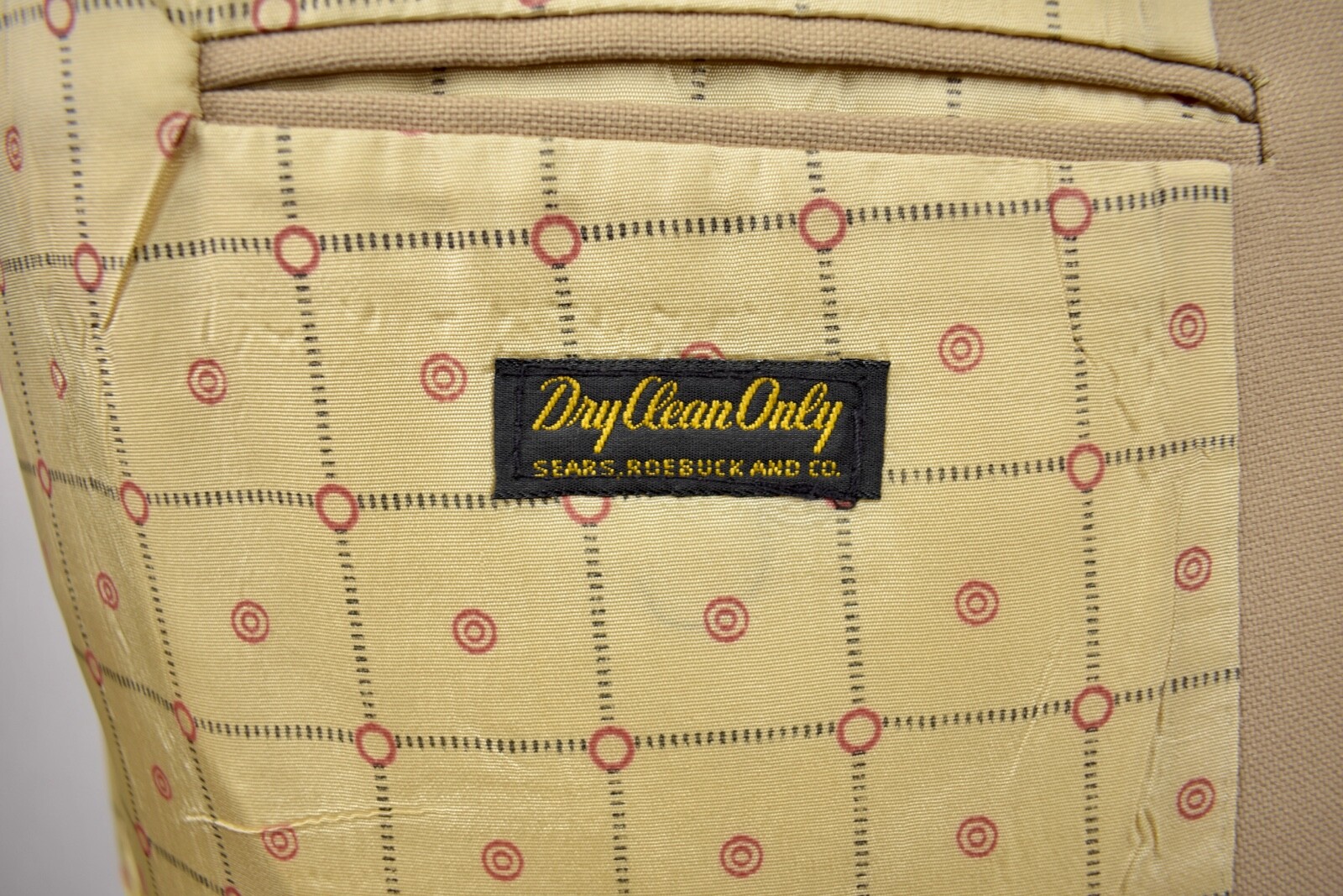 1970-80's Sears Solid Light Brown Polyester Two B… - image 8