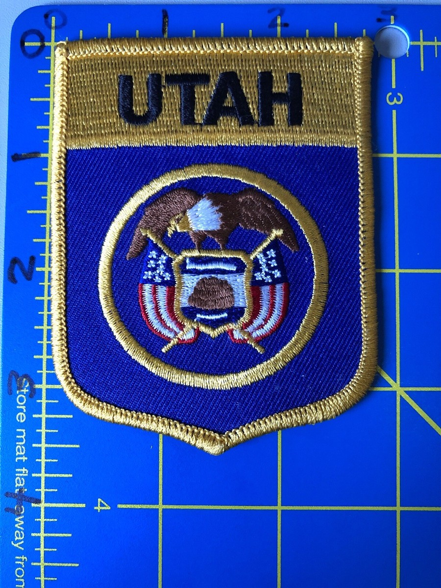 Utah Flag Crest Seal Shield Coat of Arms Patch UT Beehive