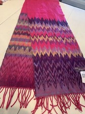 Better Than Cashmere~ Super Soft! Multicolor Scarf W/ Fringe 12x65”~NWT~~~E7