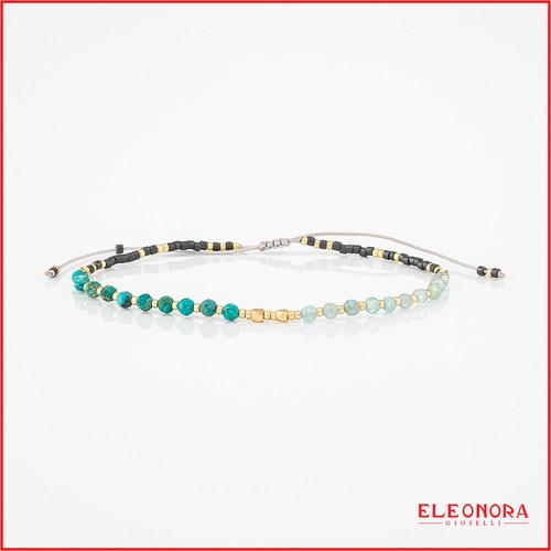 bracciale uomo ragazzo pietre naturali unisex bracciali corda regolabile donna e - Foto 3 di 4