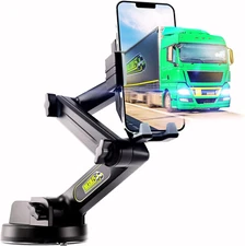 Phone Mount for Truck Phone Holder for Truck - Heavy Duty Super Suction Cup, Mob