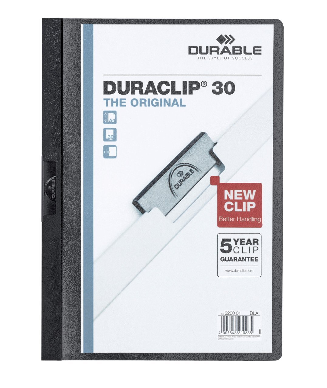Durable DURAClip 30 A4 Clip Folder   Holds Up to 30 Sheets of A4 Paper   Robust