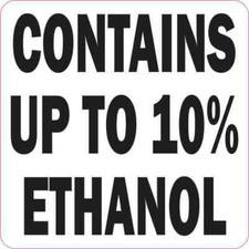 4in X 4in Contains Up To 10 Ethanol Sticker Car Truck Vehicle Bumper Decal
