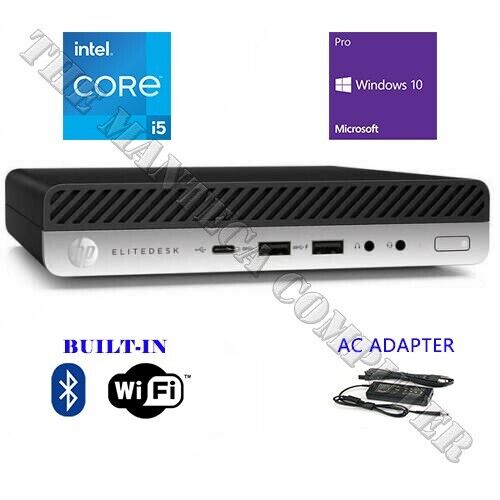 HP ELITEDESK 800 G3 Mini Desktop i5-7500T & up to 32GB RAM & 2*2TB SSD & WiFi+BT - Picture 1 of 3