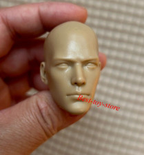 Unpainted 1/6 Male Head For 12" PHICEN Hot Toys Ganghood Worldbox Figure Body