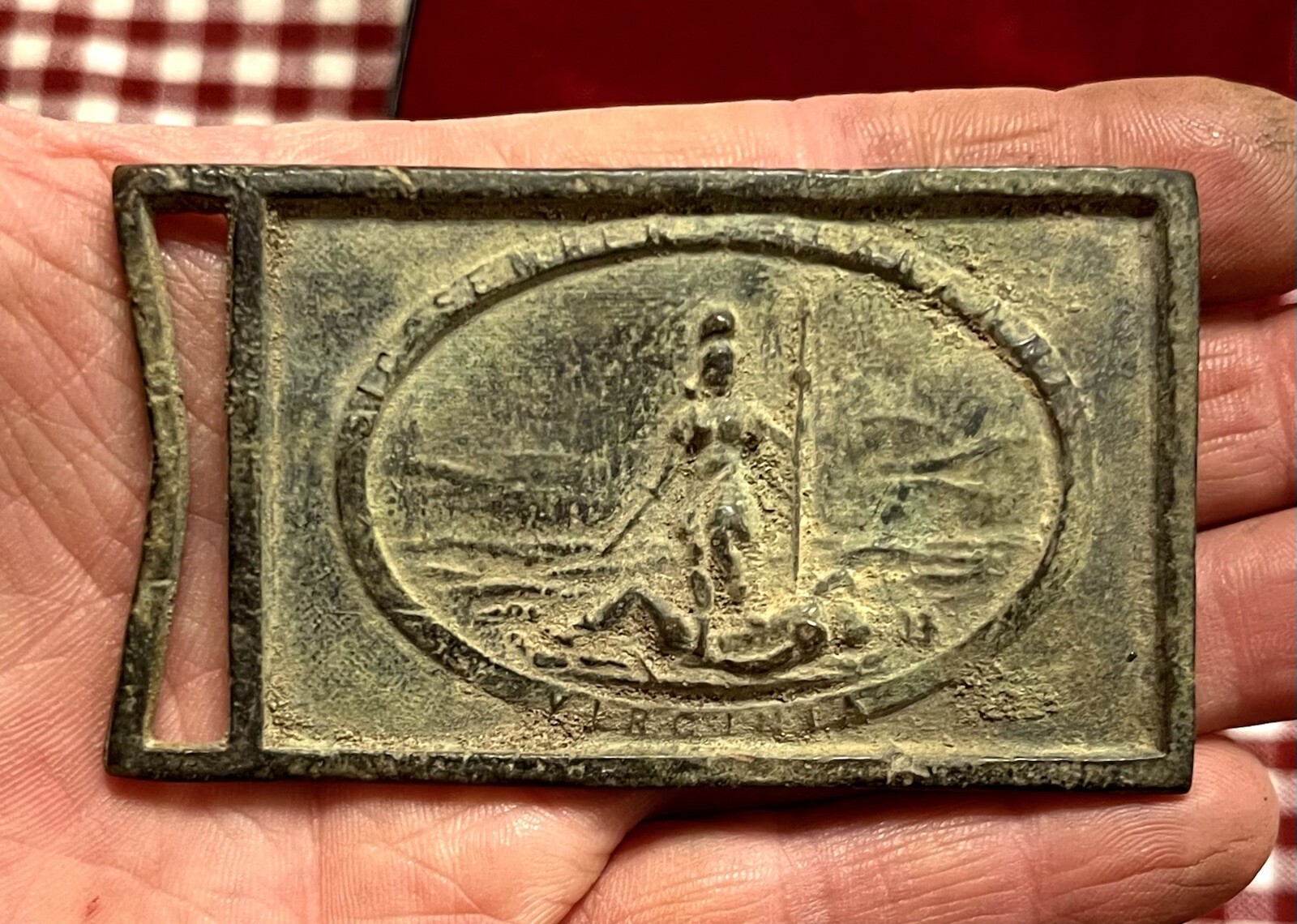 Virginia 1851 Sword Plate Confederate Civil War Belt Buckle REPLICA