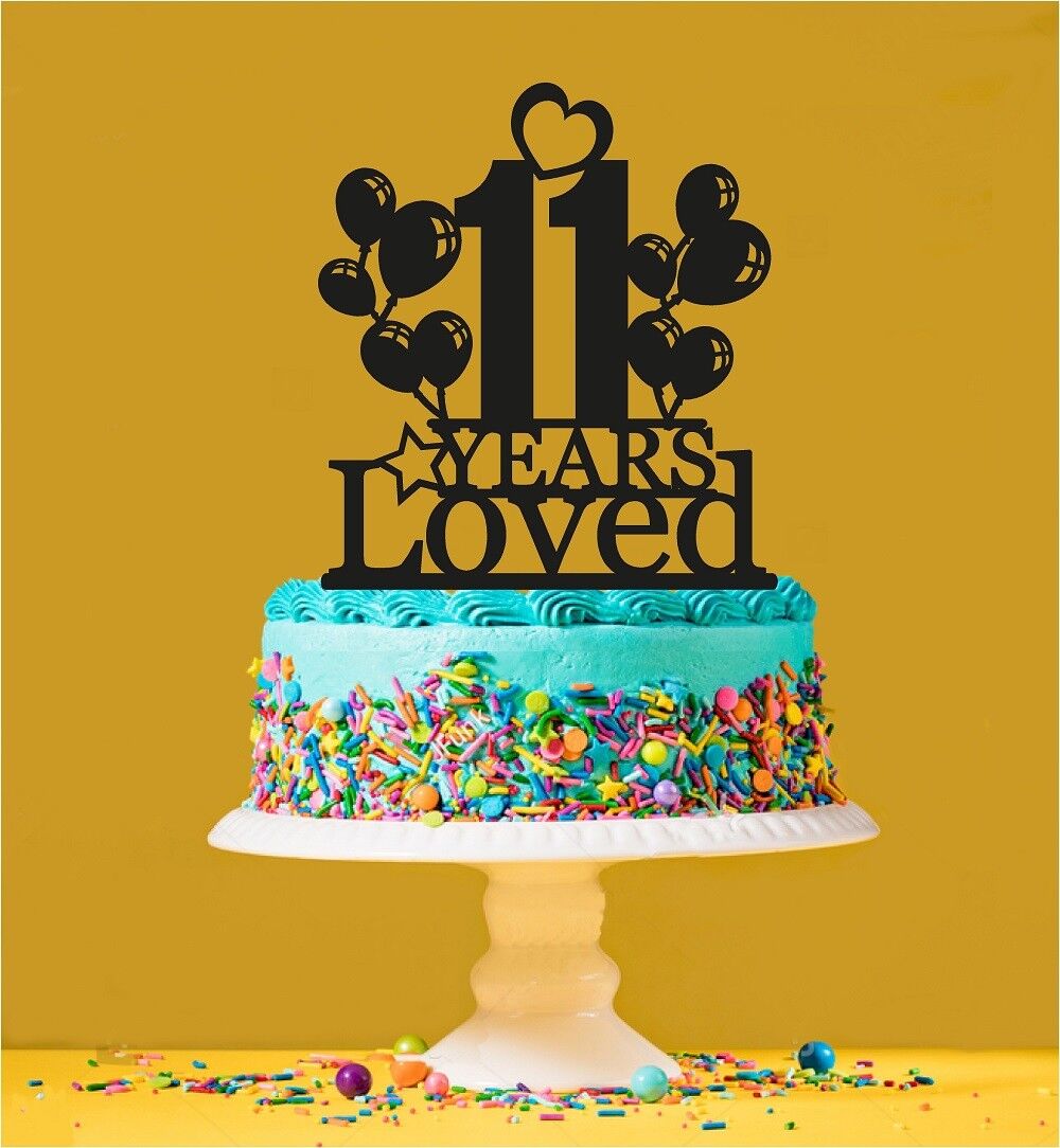 Eleven Cake Topper, 11 Cake Topper, 11th Birthday Cake Decor, 11th Wedding Anniversary  Cake Decor For Eleventh Birthday Party, Anniversary Party Decoration  Supplies : Amazon.in: Home & Kitchen