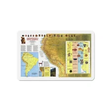 South America - Archaeology (1982) (Map) Refrigerator Magnet
