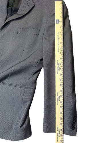 Geoffrey Beene Sports Coat Blazer Grey Puppytooth Check, Men's Size 42R - Picture 12 of 12