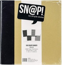 Simple Stories SNAP Binder SN P 6X8, us:one size, Black,Binders Supplies