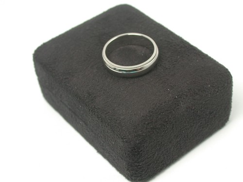 Edler Designer Trau - Ring Platin 950 Tiffany & Co Modell Milgrain 6mm - Bild 7 von 11