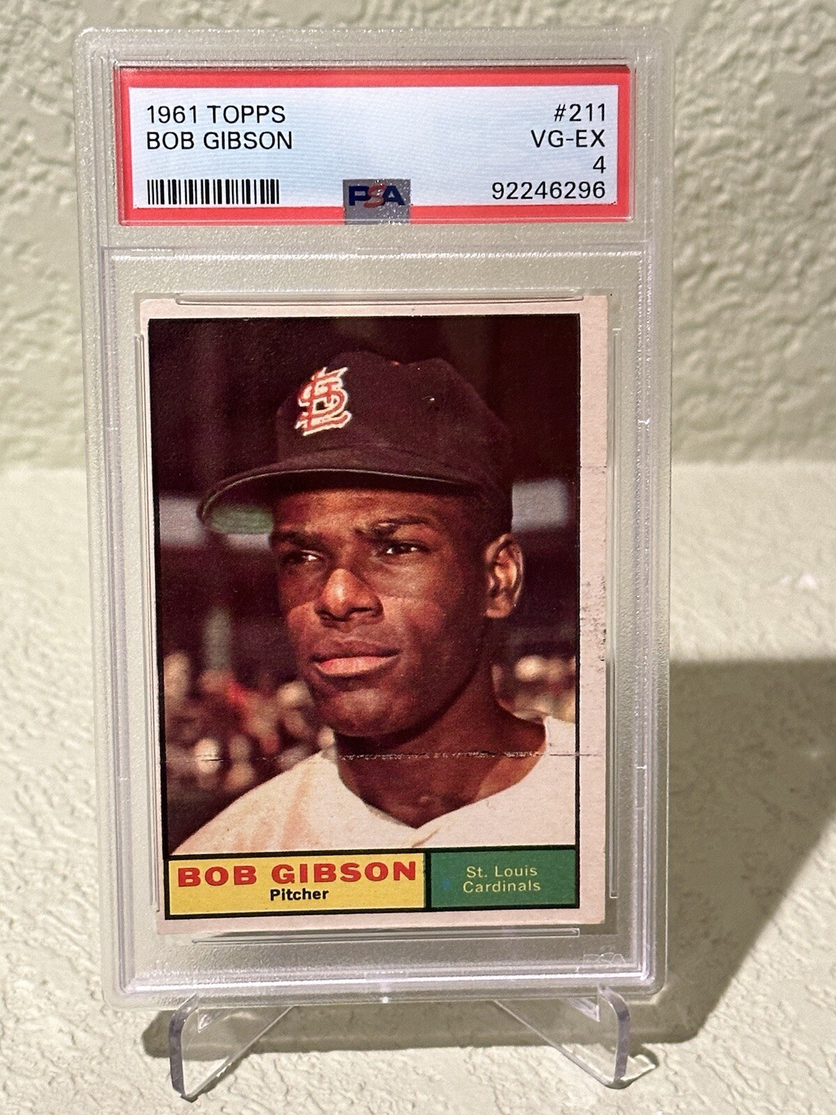 1961 Topps - #211 Bob Gibson PSA 4