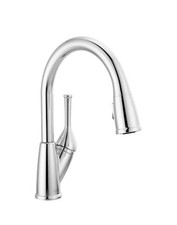 Delta Classic Chrome Single Handle Pull-Down Kitchen Faucet - Silver 19810-DST