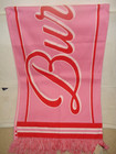 100% AUTHENTIC NEW WOMEN BURBERRY PINK LOGO COTTON JACQUARD SOCCER SCARF — photo 5