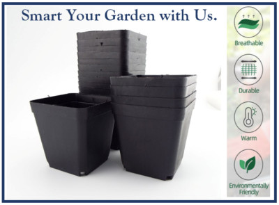 10 pcs Plastic Square Nursery Flower Succulent Planter Pots Seedlings ...