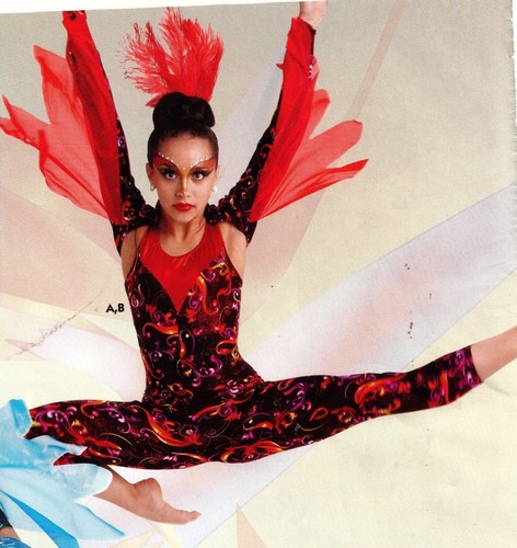 Foiled Full length unitard RED print Swirl Dance Costume Racerback Ladies Adult - Picture 2 of 7
