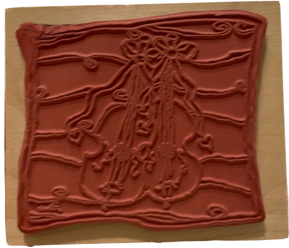 VintageViolin Cello Wood Mounted Rubber Stamp Music Orchestra Instrument - Image 2 of 4