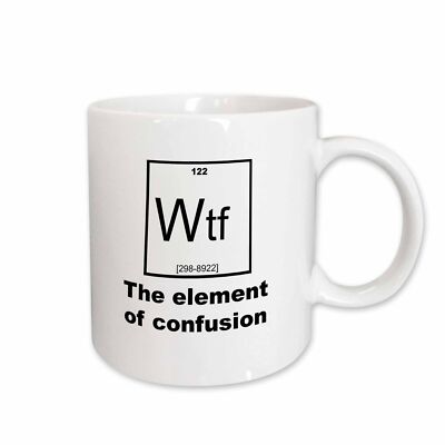 3dRose WTF - The Element of confusion Mug