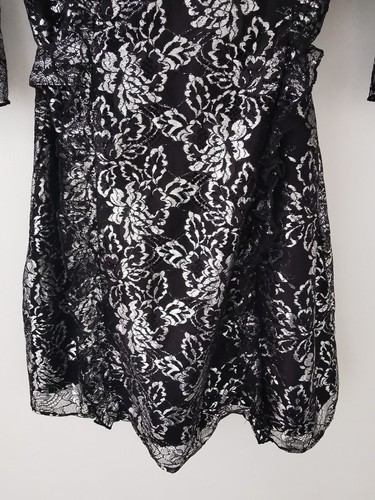 BNWT H&M x The Vampire's Wife Black Metallic Dress Size UK 12 * NEW * Goth - Picture 7 of 13
