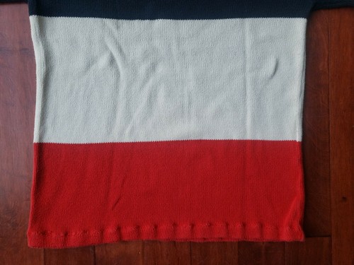 VTG GreenPeace Worldwide Red White Blue Knit Oversized Sweater Nautical Sailing - Picture 11 of 11