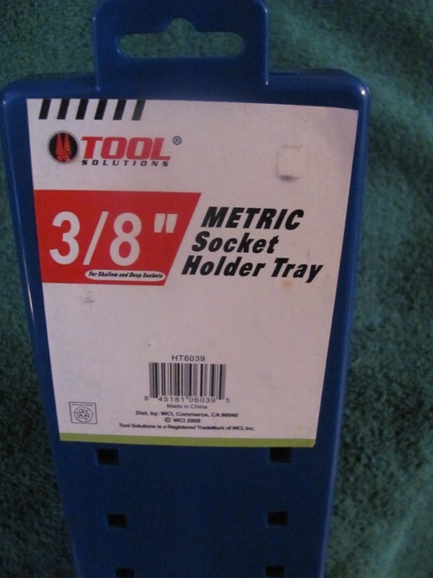 3/8'' Metric Socket Organizer Tool Holder Tray by TOOL SOLUTIONS 3/8'' Metric Socket Organizer Tool Holder Tray by TOOL SOLUTIONS