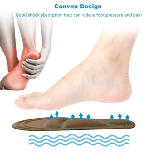 Unisex 4D NEU Memory Foam orthopädische Schuheinlagen Pads Komfort Fußfüße Absatz - Bild 17 von 69