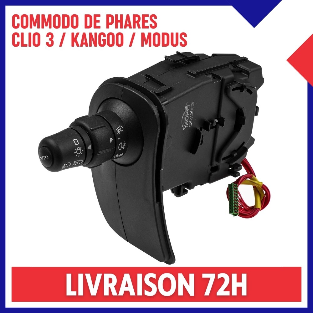Commodo Clio 3 commande feux automatiques Kangoo 2 Modus interrupteur phare